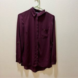 Maroon Button Down Shirt